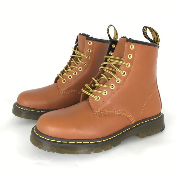 Dr. Doc Martens Classic 1460 Boots NEW Brown Leather Lace-Up Sherpa Lined Mens 8 main image 9